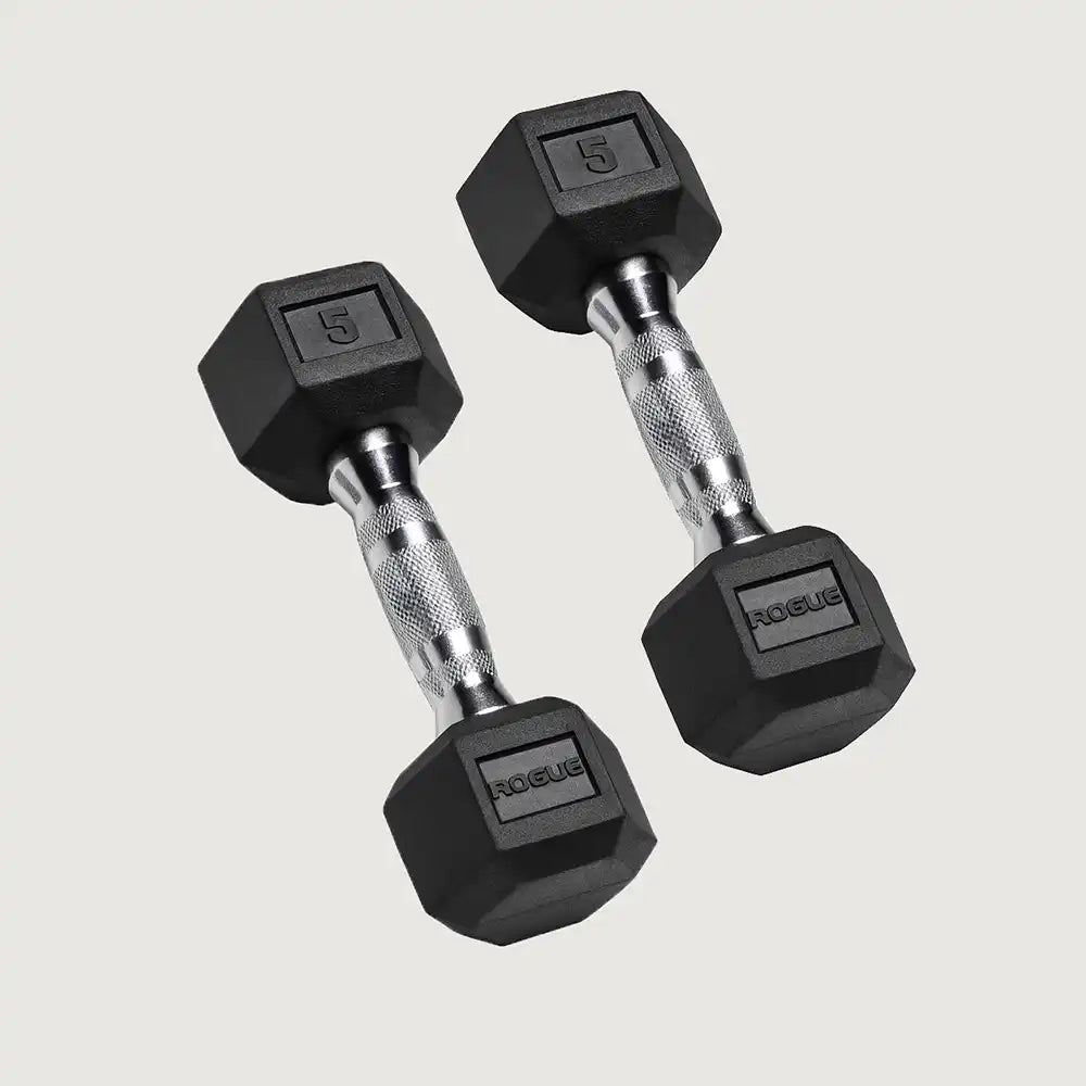 Rogue Rubber Hex Dumbbells LB - Pair - Dumbbells Hex - Pro Sports | Shop online in Kuwait