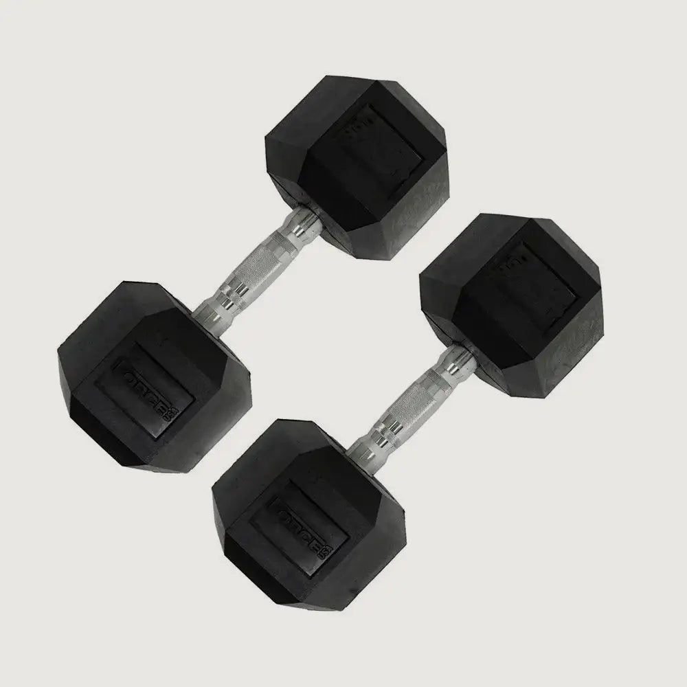 Force USA Rubber Hex Dumbbell - 20 kg Pair