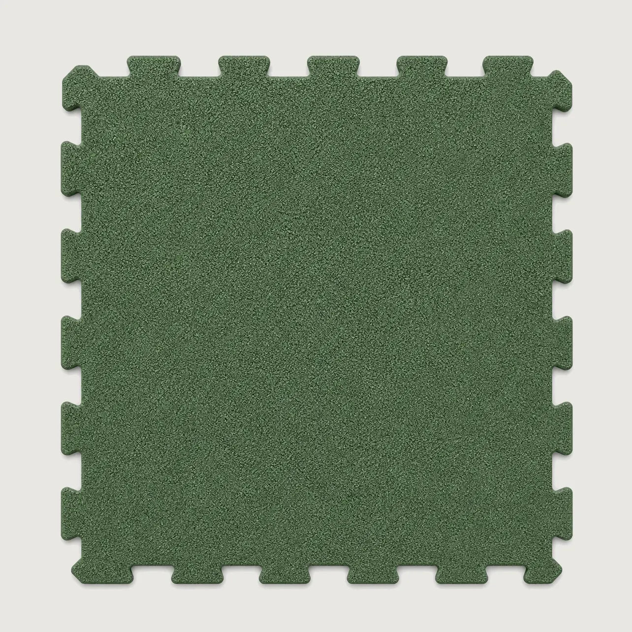 Green Interlock Recycled Rubber Gym Flooring Tiles - 1m x 1m x 20mm