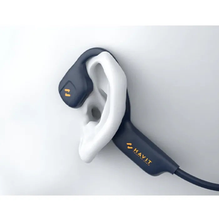 Havit Freego 1 Air Conduction Headphones - Beige detail view - Headphones | Buy Online in Kuwait | Pro Sports Kuwait