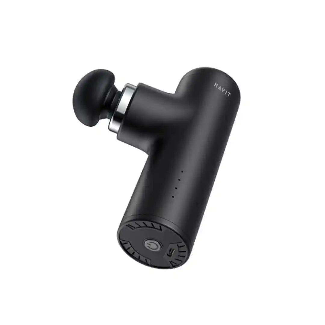 Havit Core Mini Massage Gun - Black side view - Massage Gun | Buy Online in Kuwait | Pro Sports Kuwait