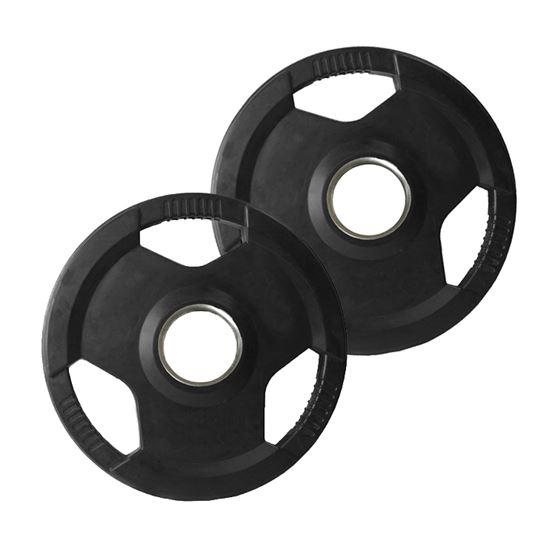 Rubber Olympic Plates Pair - 25 kg-Tri Grip Plates-Pro Sports