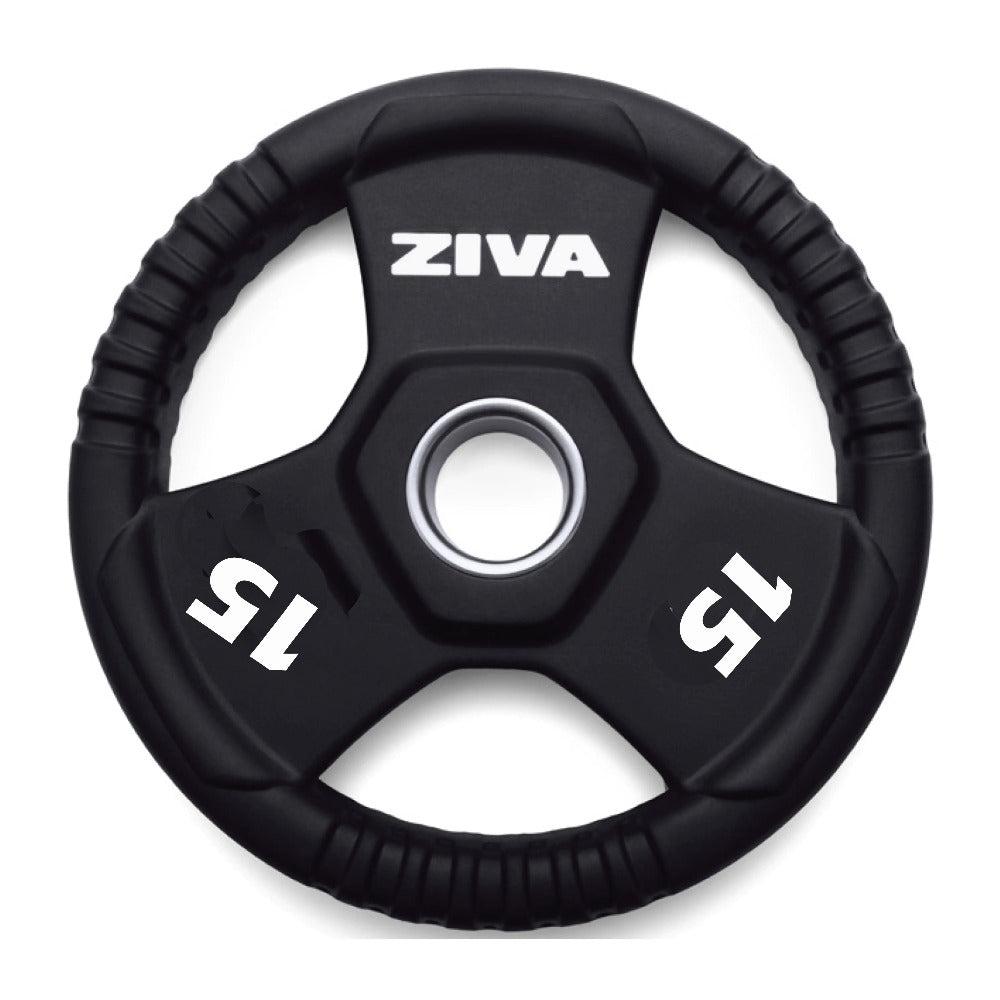 Ziva XP Rubber Grip Disc - 15 kg-Tri Grip Plates-Pro Sports