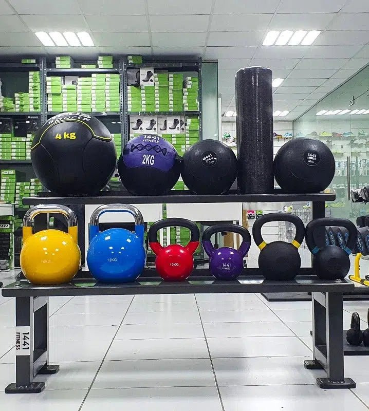 1441 Fitness 2 Tier Kettlebell Rack detail view - Kettlebell Rack | Buy Online in Kuwait | Pro Sports Kuwait