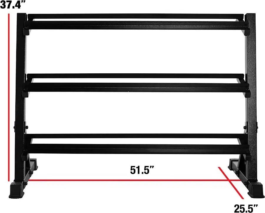 1441 Fitness 3 Tier Dumbbell Rack for 10 Pairs-Dumbbell Rack-Pro Sports