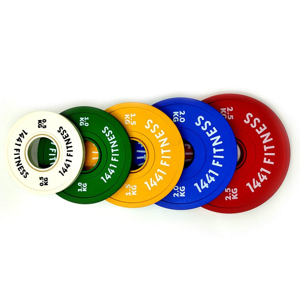 1441 Fitness Fractional Bumper Weight Plate - 0.5 kg Pair-Fractional Plates-Pro Sports