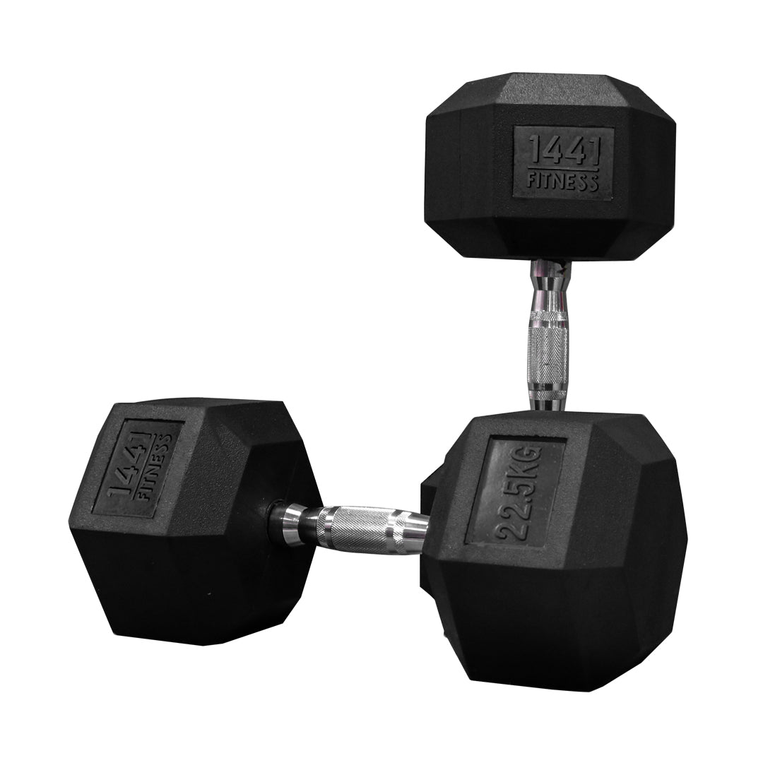 1441 Fitness Hex Dumbbells - 22.5 kg Pair-Hex Dumbbells-Pro Sports