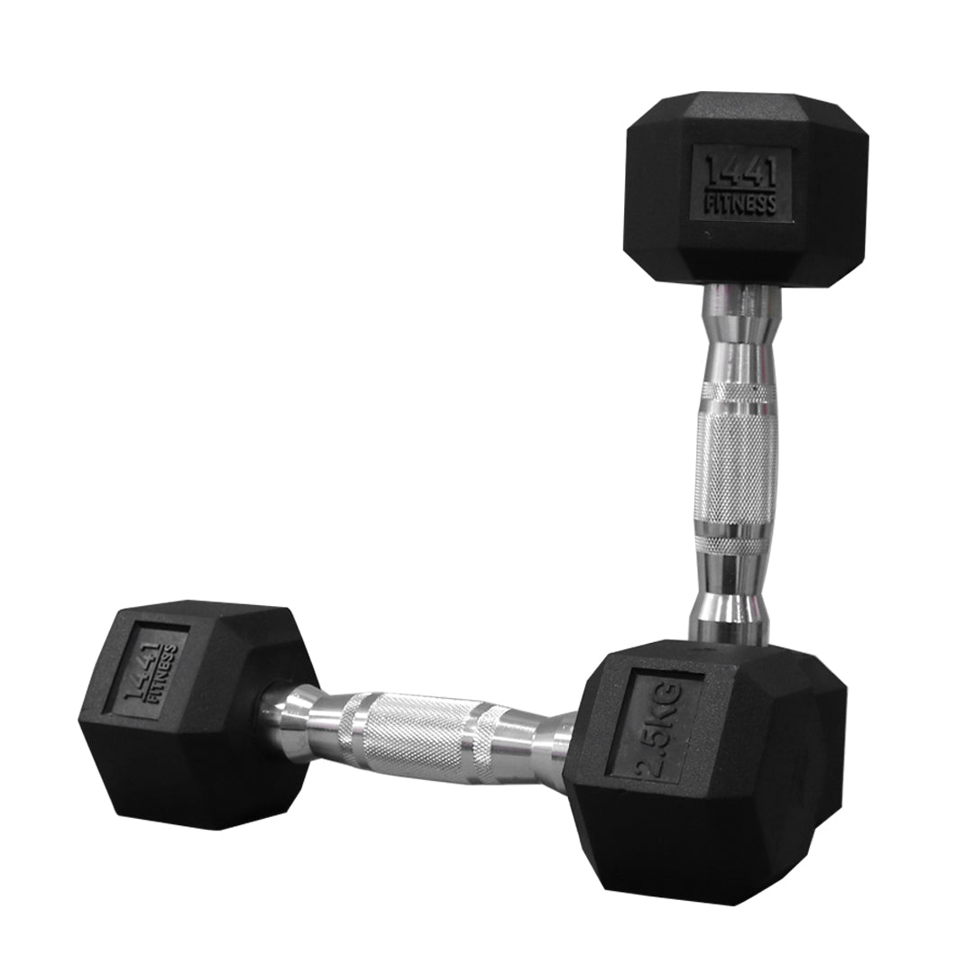 1441 Fitness Hex Dumbbells - 2.5 kg Pair-Hex Dumbbells-Pro Sports