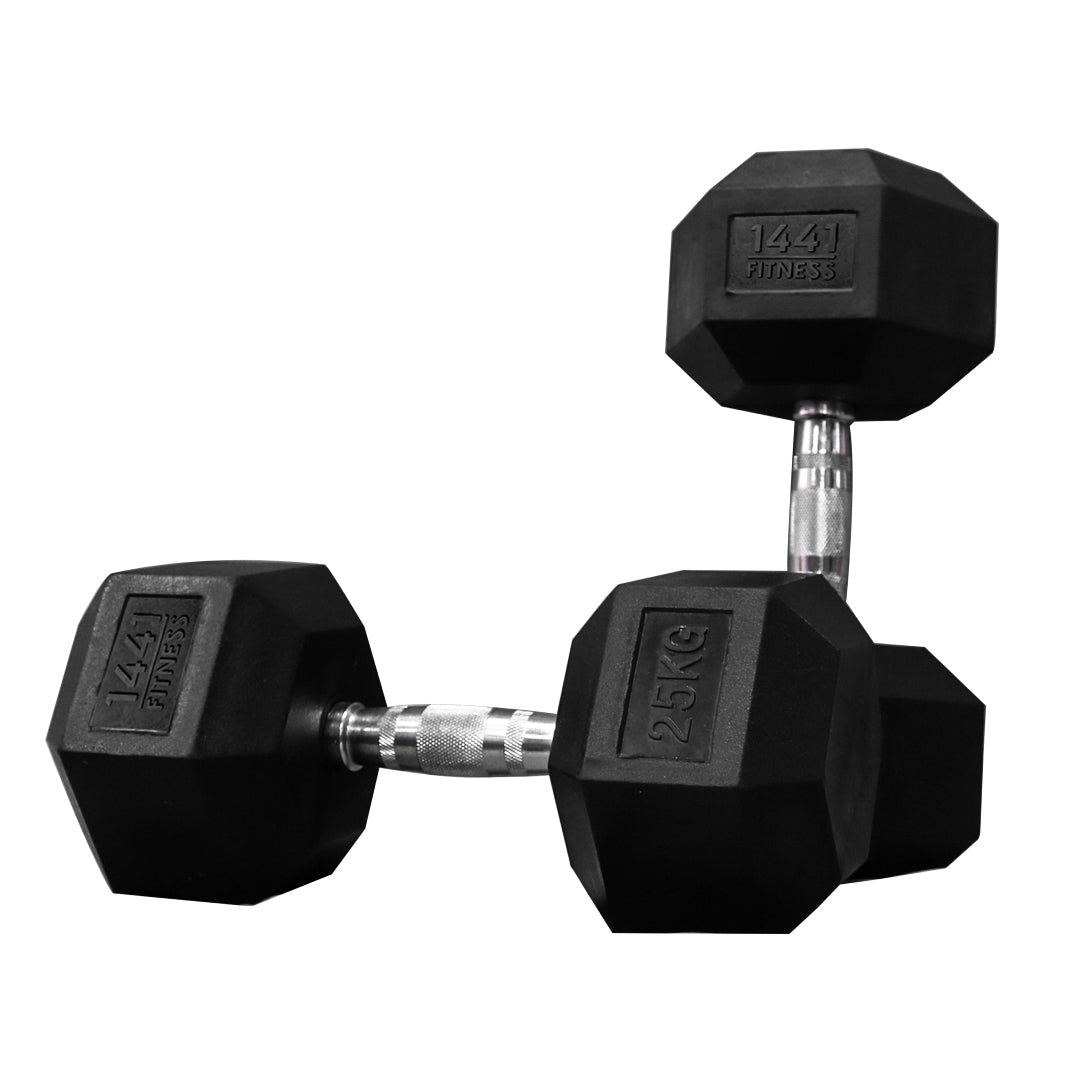 1441 Fitness Hex Dumbbells - 25 kg Pair-Hex Dumbbells-Pro Sports
