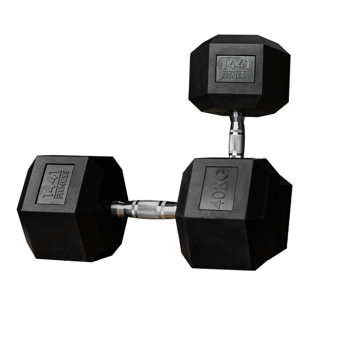 1441 Fitness Hex Dumbbells - 40 kg Pair-Hex Dumbbells-Pro Sports