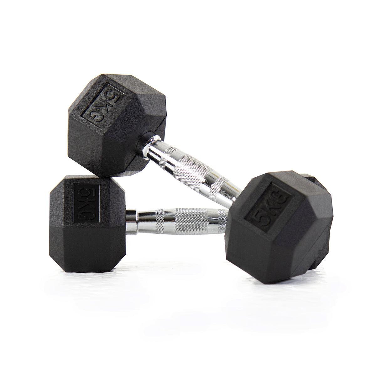1441 Fitness Hex Dumbbells - 5 kg Pair-Hex Dumbbells-Pro Sports