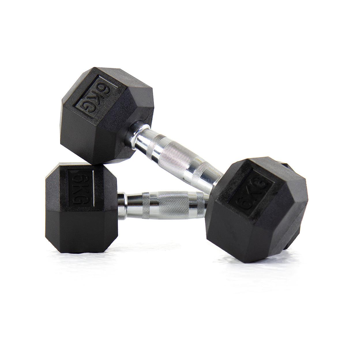 1441 Fitness Hex Dumbbells - 6 kg Pair-Hex Dumbbells-Pro Sports