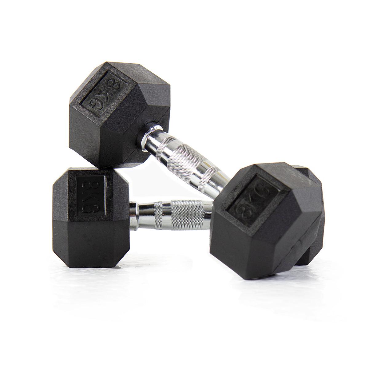 1441 Fitness Hex Dumbbells - 8 kg Pair-Hex Dumbbells-Pro Sports