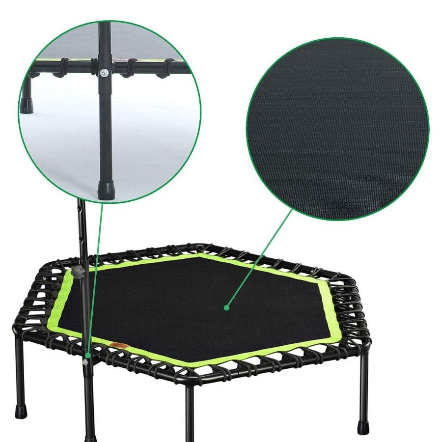 1441 Fitness Hex Trampoline with Handle-Trampoline-Pro Sports