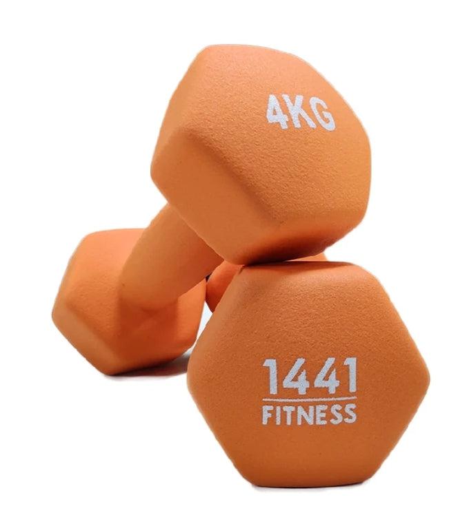 1441 Fitness Neoprene Dumbbell Pair - 4 kg-Neoprene Dumbbells-Pro Sports