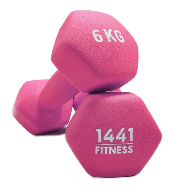 1441 Fitness Neoprene Dumbbell Pair - 6 kg-Neoprene Dumbbells-Pro Sports
