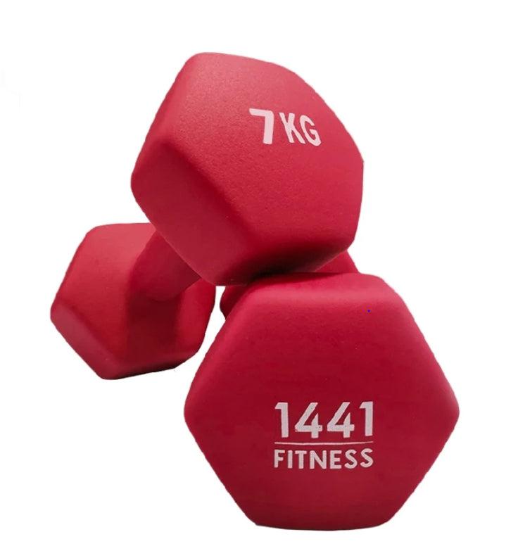 1441 Fitness Neoprene Dumbbell Pair - 7 kg-Neoprene Dumbbells-Pro Sports