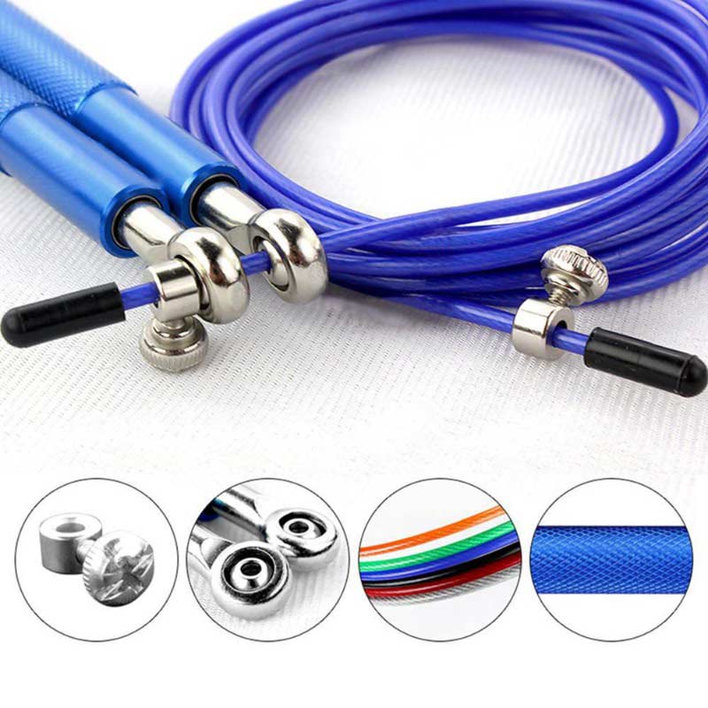 Adjustable Cable Speed Skipping Rope with Ball Bearings-Jump Rope-Pro Sports