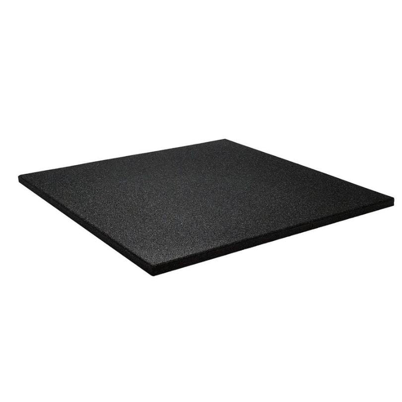 Black Recycled Rubber Gym Flooring Tiles - 1 m x 1 m x 20 mm-Gym Flooring-Pro Sports