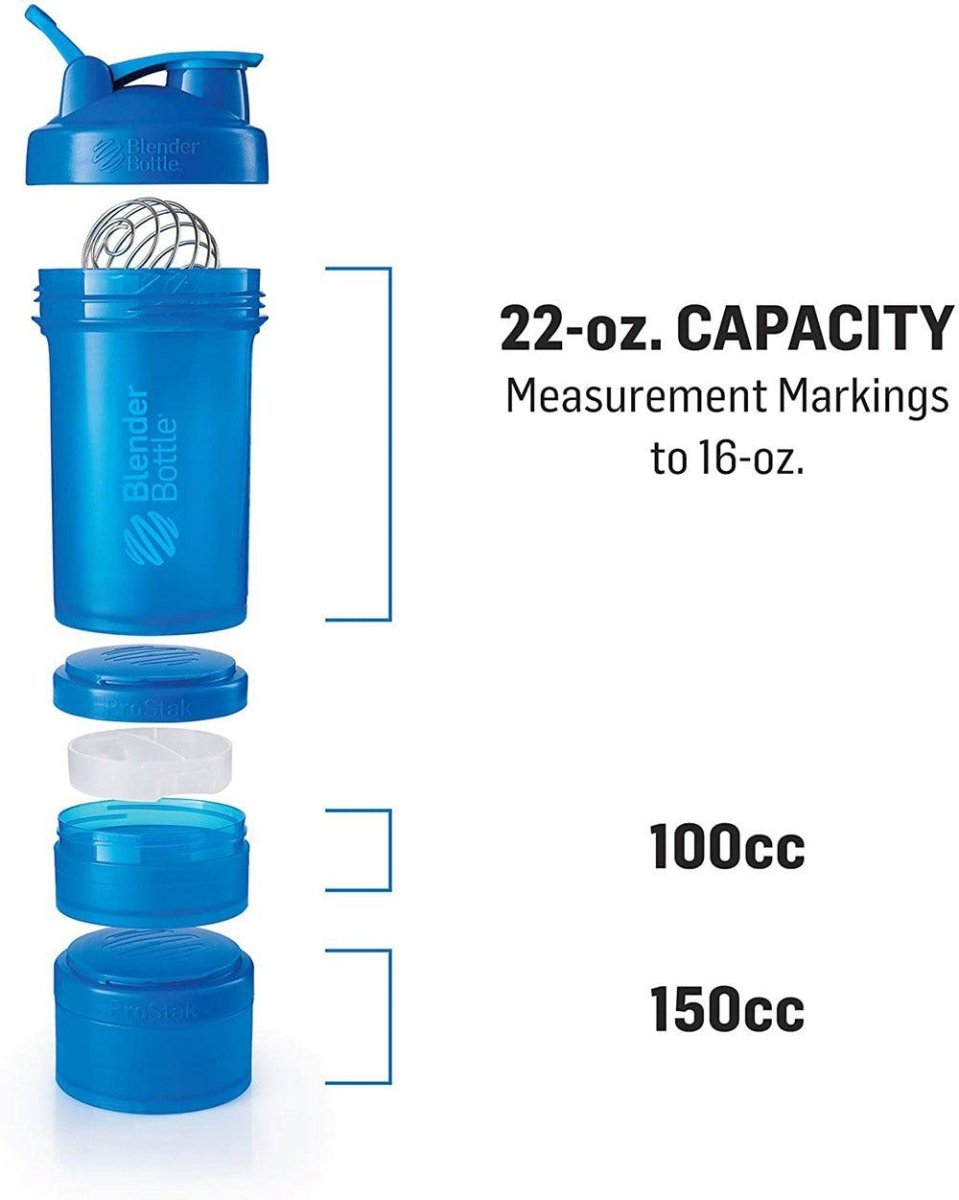 BlenderBottle ProStak Shaker Cup - 22 oz. with 2 Jars-Protein Mixer-Pro Sports