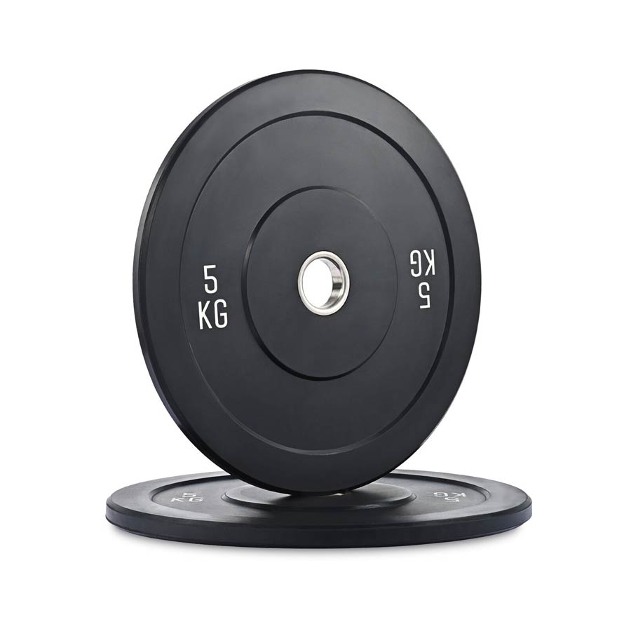 Deluxe Black Bumper Plate - 5 kg pair-Bumper Plates-Pro Sports