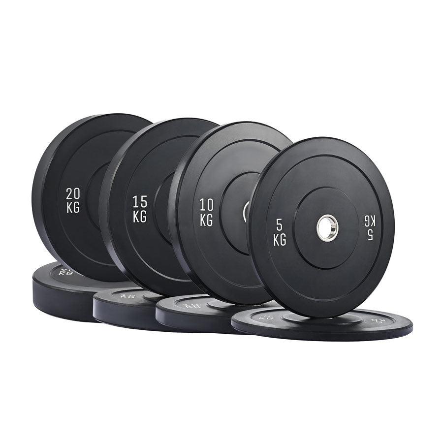 Deluxe Black Bumper Plate Bundle - 5, 10, 15, 20 kg Pair-Weight Plate Sets-Pro Sports