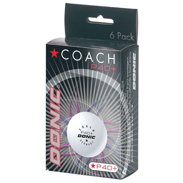 Donic P40+ Table Tennis Ball - * White - Pack of 6-Table Tennis Balls-Pro Sports