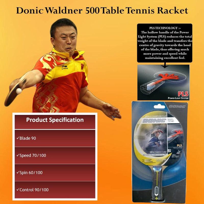 Donic Waldner 500 Table Tennis Racquet-Table Tennis Racquet-Pro Sports