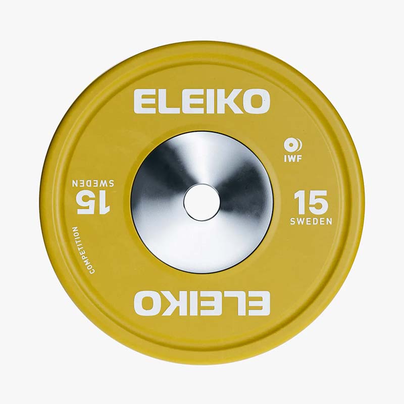 Eleiko IWF Weightlifting Competition Plate - 15 kg-Weight Plates-Pro Sports