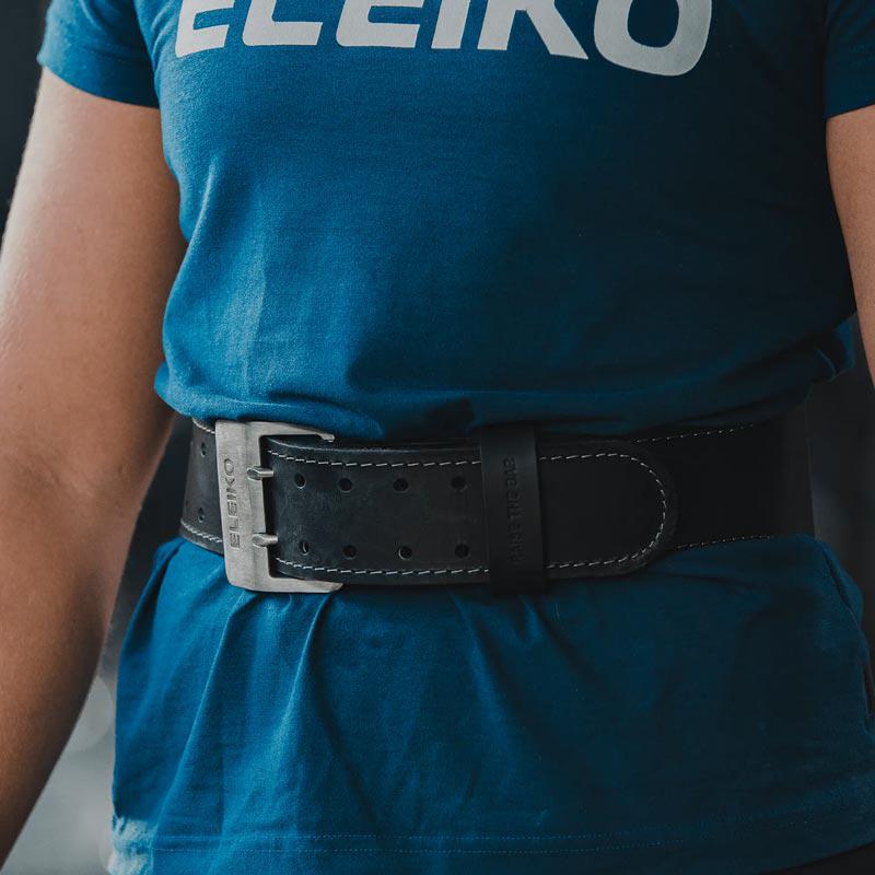 Eleiko Weightlift Leather Belt - Black-Lifting Belt-Pro Sports