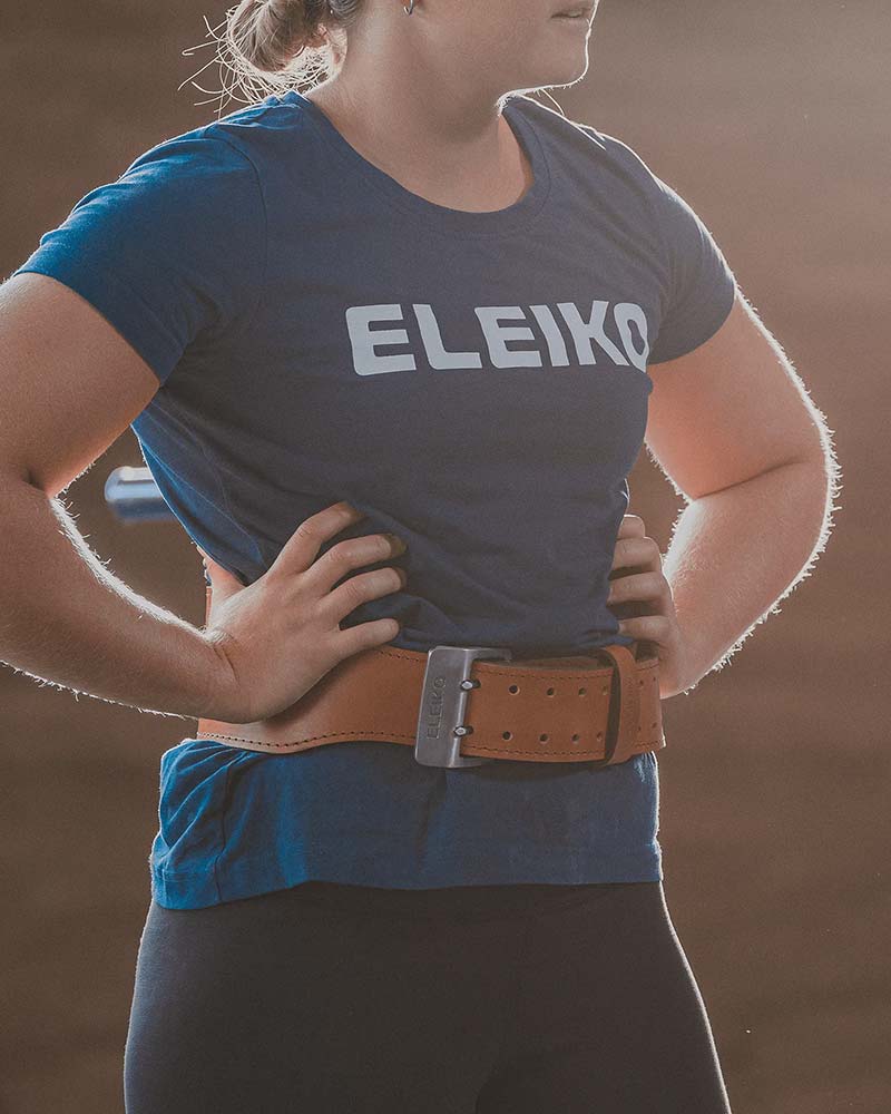 Eleiko Weightlift Leather Belt - Brown-Lifting Belt-Pro Sports