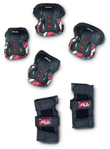 Fila Skates FP Protection Gear Junior Boy - Black/Red-Skating Protective Gear-Pro Sports