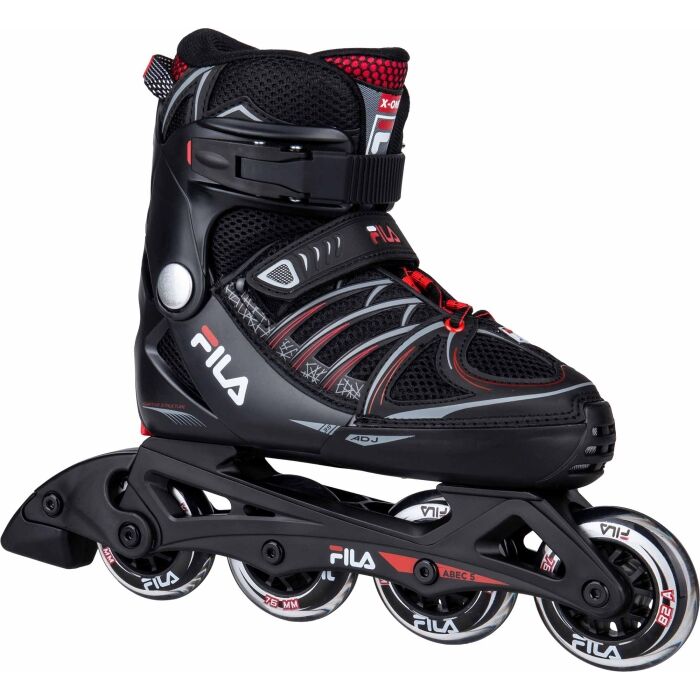 Fila Skates Inline Skates X-One Junior - Black/Red-Inline Skates-Pro Sports