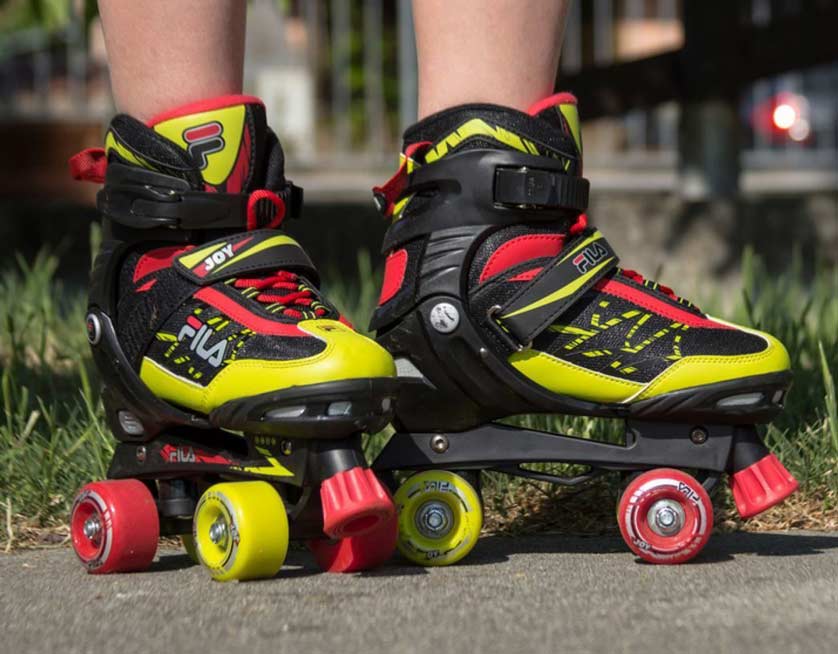 Fila Skates Roller Skates Joy Junior - Black/Red/Lime-Roller Skates-Pro Sports