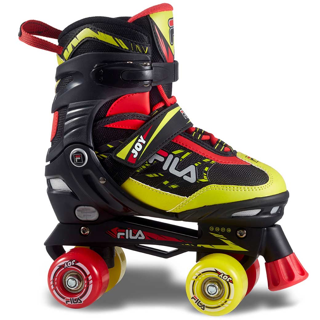 Fila Skates Roller Skates Joy Junior - Black/Red/Lime-Roller Skates-Pro Sports