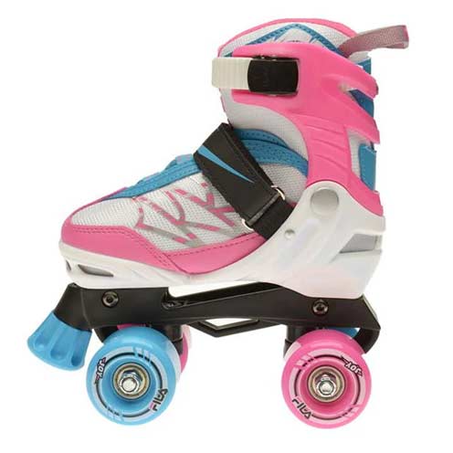 Fila Skates Roller Skates Joy Junior Girl - White/Pink/Light Blue-Roller Skates-Pro Sports