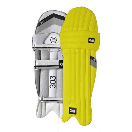 GM 303 Cricket Batting Pads - Yellow-Batting Pads-Pro Sports