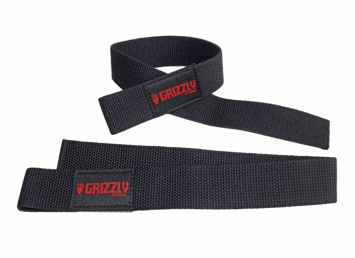 Grizzly Fitness Cotton and Nylon Weight Lifting Wrist Straps-Lifting Strap-Pro Sports