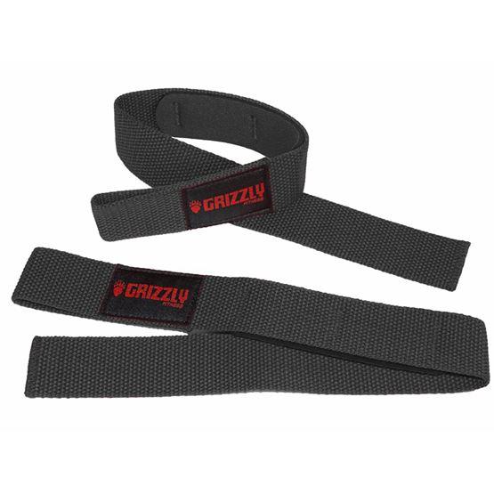 Grizzly Fitness Padded Cotton and Nylon Weight Lifting Wrist Straps-Lifting Strap-Pro Sports