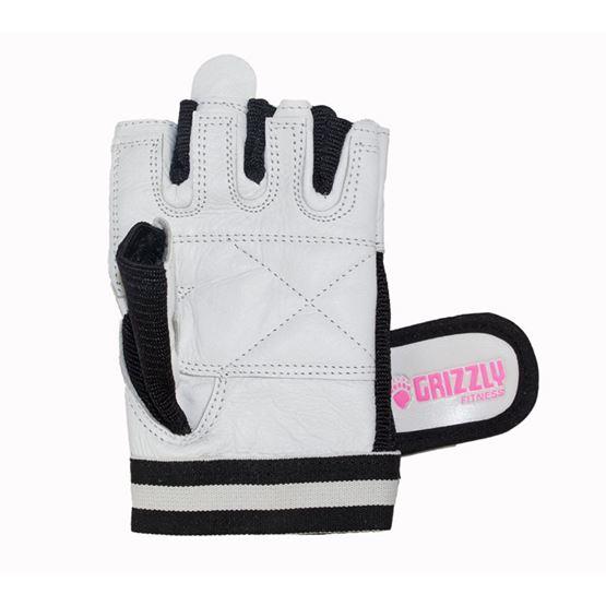 Grizzly Paw Premium Leather Padded Weight Training Gloves for Women - White-Women's Gloves-Pro Sports