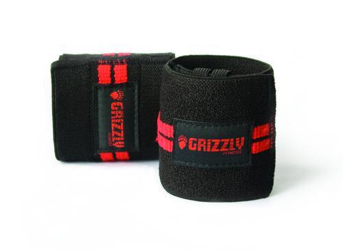 Grizzly Red Line Wrist Wraps - Black-Wrist Wrap-Pro Sports