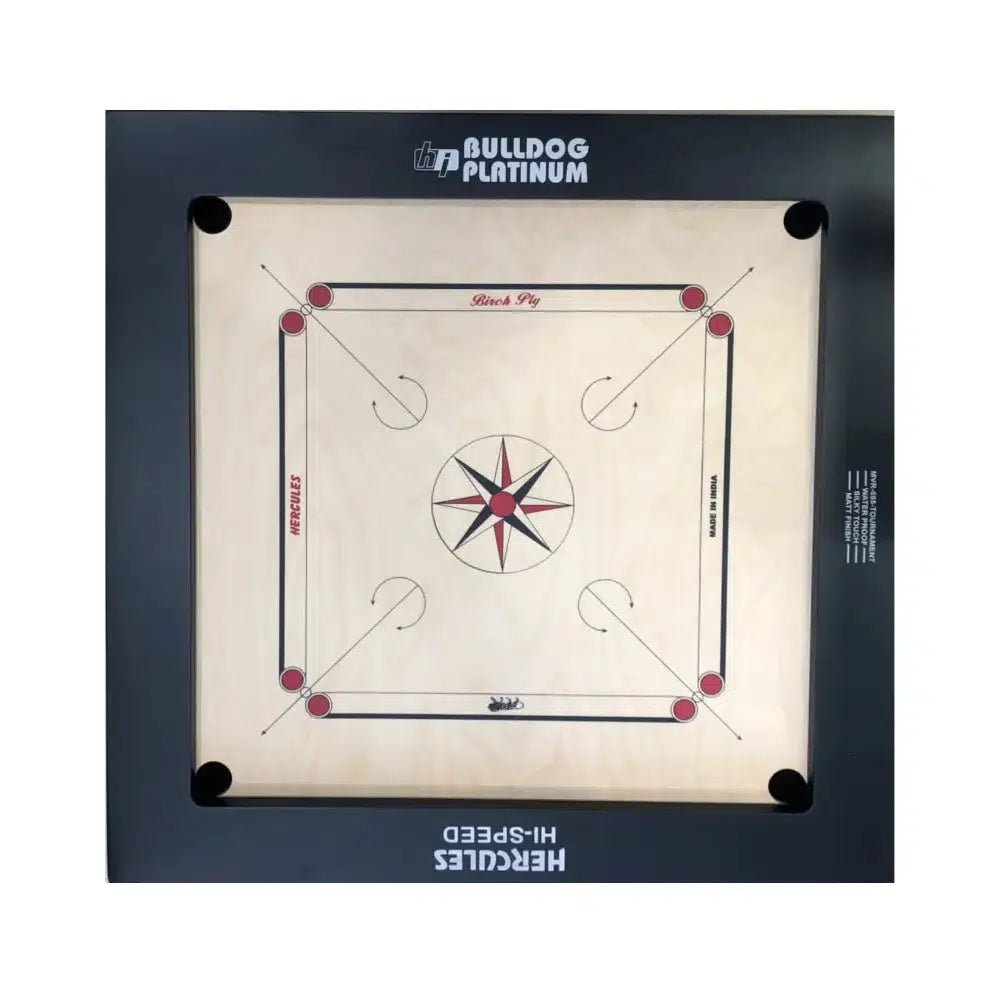 Hercules Birch Ply Bulldog Platinum - 16mm-Carrom Board-Pro Sports