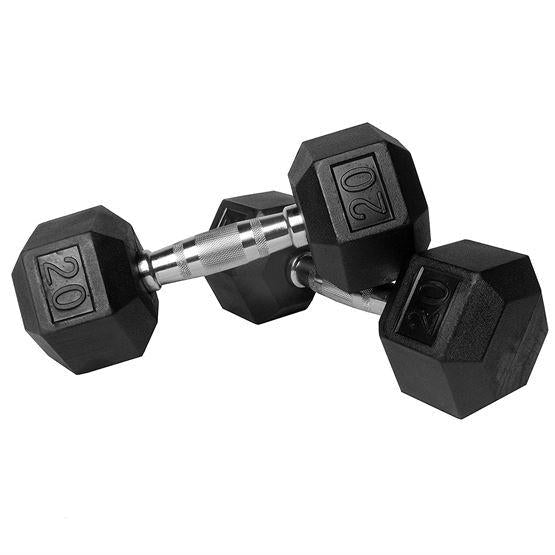 Hex Dumbbells - 20 lb Pair-Dumbbells-Pro Sports