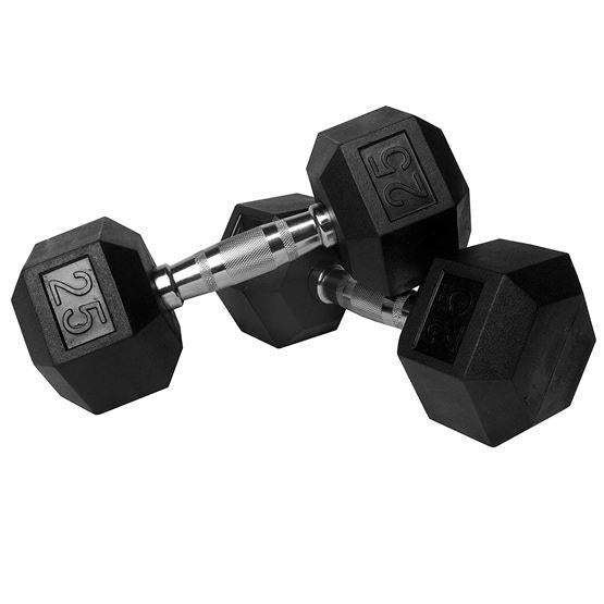 Hex Dumbbells - 25 lb Pair-Hex Dumbbells-Pro Sports