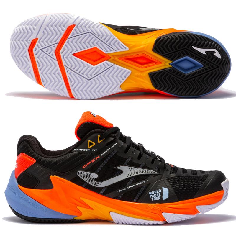 Joma T.Open Padel Shoes - Black/Coral-Padel Shoes-Pro Sports