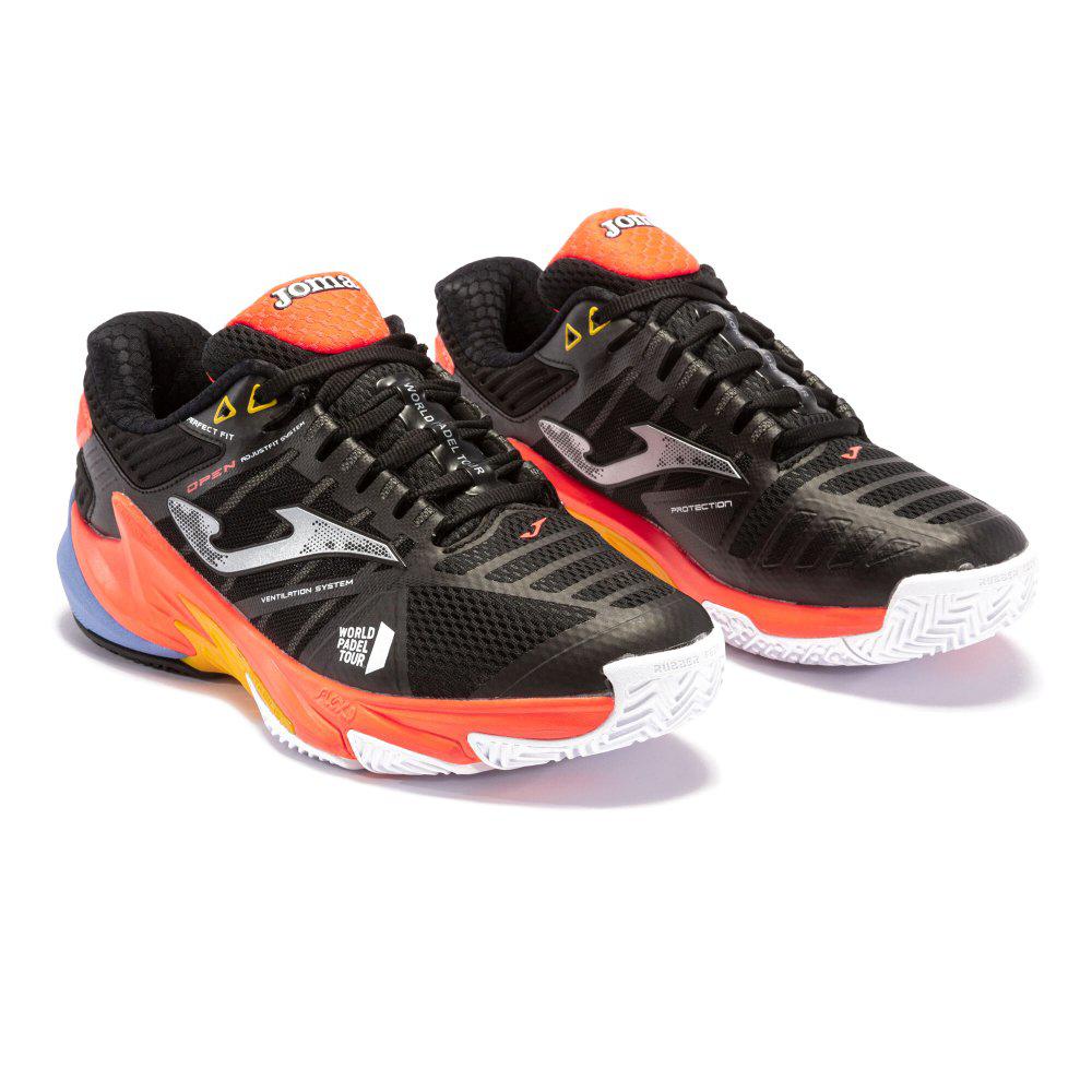 Joma T.Open Padel Shoes - Black/Coral-Padel Shoes-Pro Sports