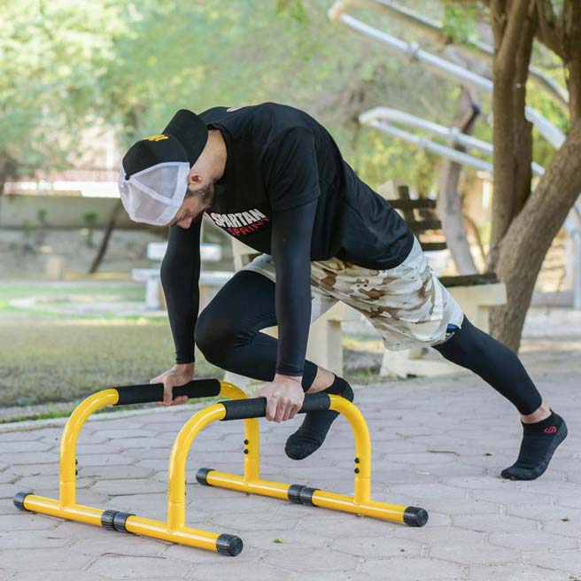 Lebert Fitness Parallettes Bars - Yellow-Equalizer & Parallettes-Pro Sports