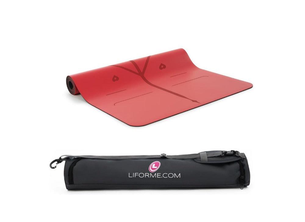 Liforme Love Travel Yoga Mat with Carry Bag - Red-Exercise Mat-Pro Sports