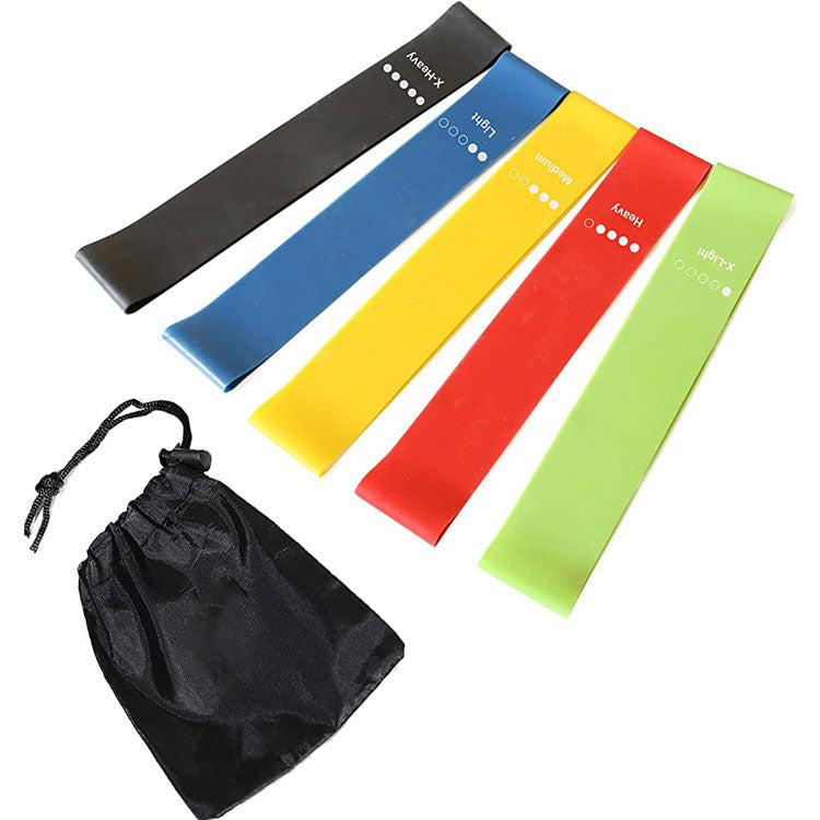 Mini Resistance Bands with Bag - Set of 5-Mini Bands-Pro Sports