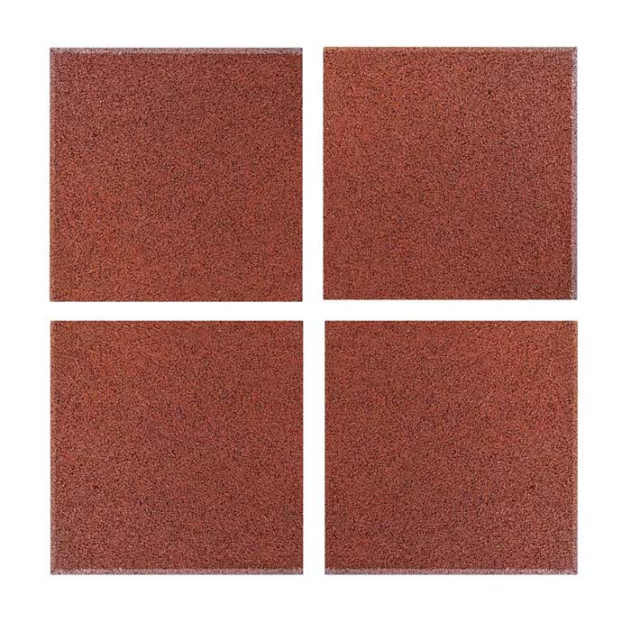 Red Recycled Rubber Gym Flooring Tiles - 50x50x2 cm - Set of 4-Gym Flooring-Pro Sports